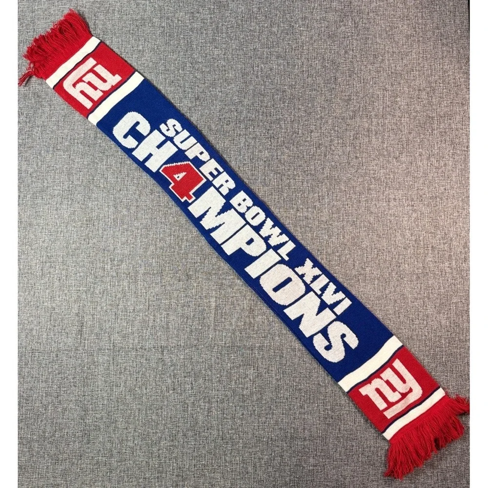 New York Giants‎ NFL Super Bowl XLVI Champions Knit Scarf Wrap